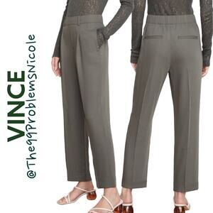 Vince Mid Rise Tapered Pull Pants in Green